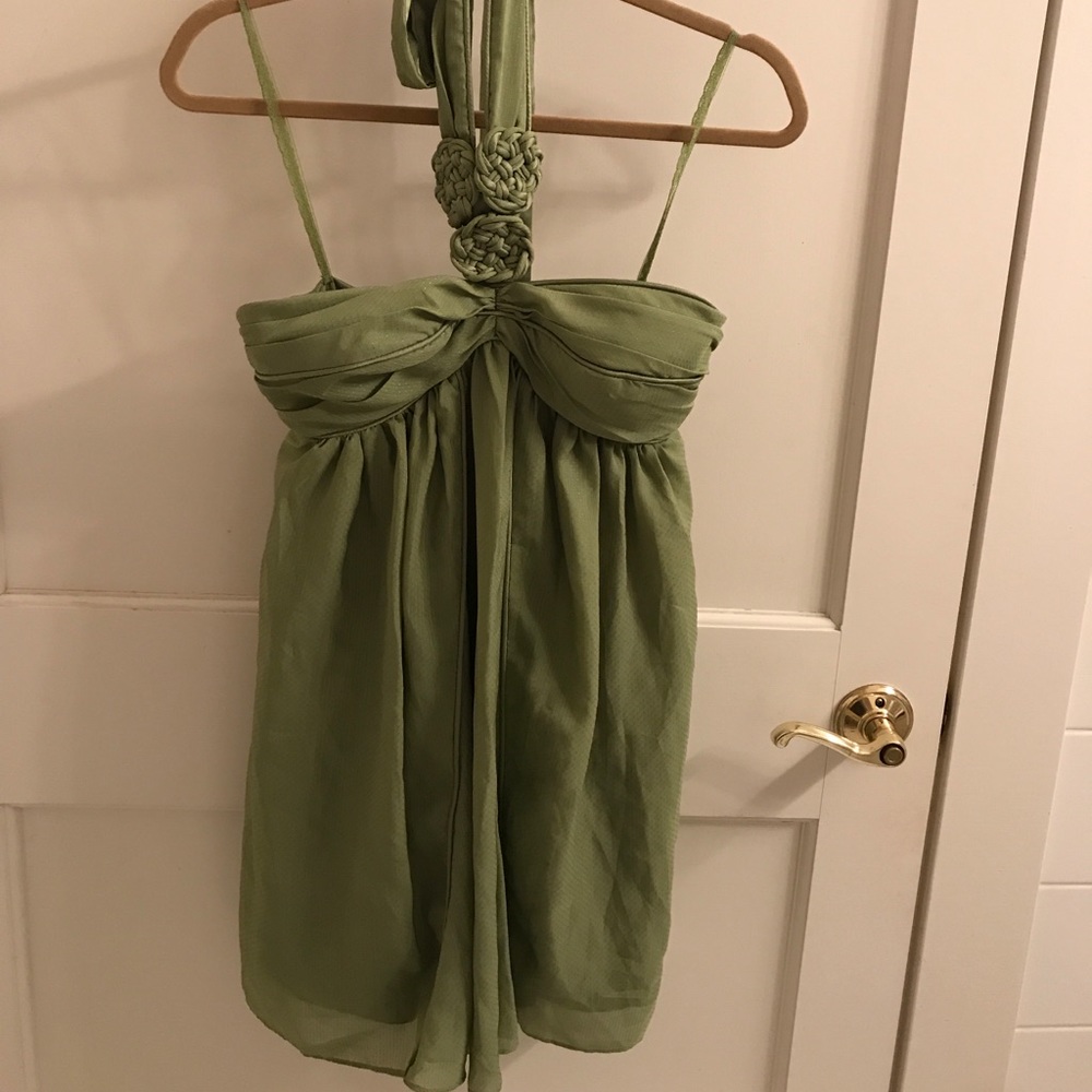 BCBG Novelty Knot Halter Cocktail Dress